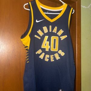 Nike Indiana Pacers signed Navy and Gold Jersey